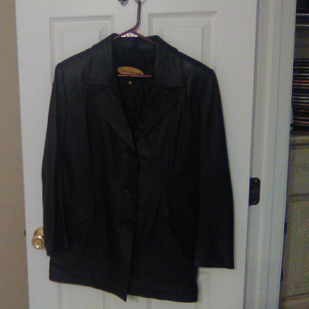 Leather coat